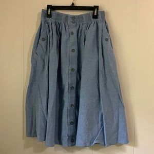Vintage Denim Circle Skirt